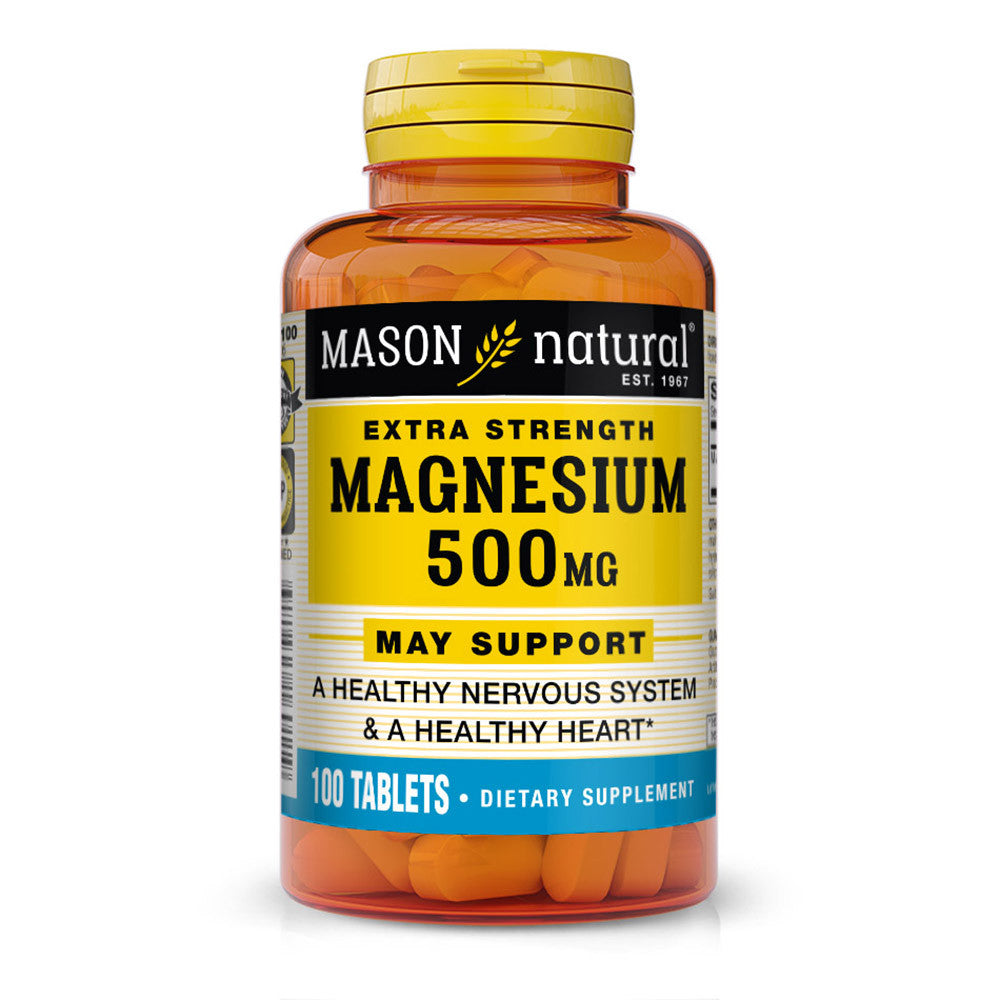 Mason Natural Magnesium 500 Mg Extra Strength Tablets - 100 Ea